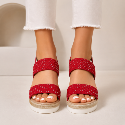 Sandalias de Cuña con Tiras Elásticas®