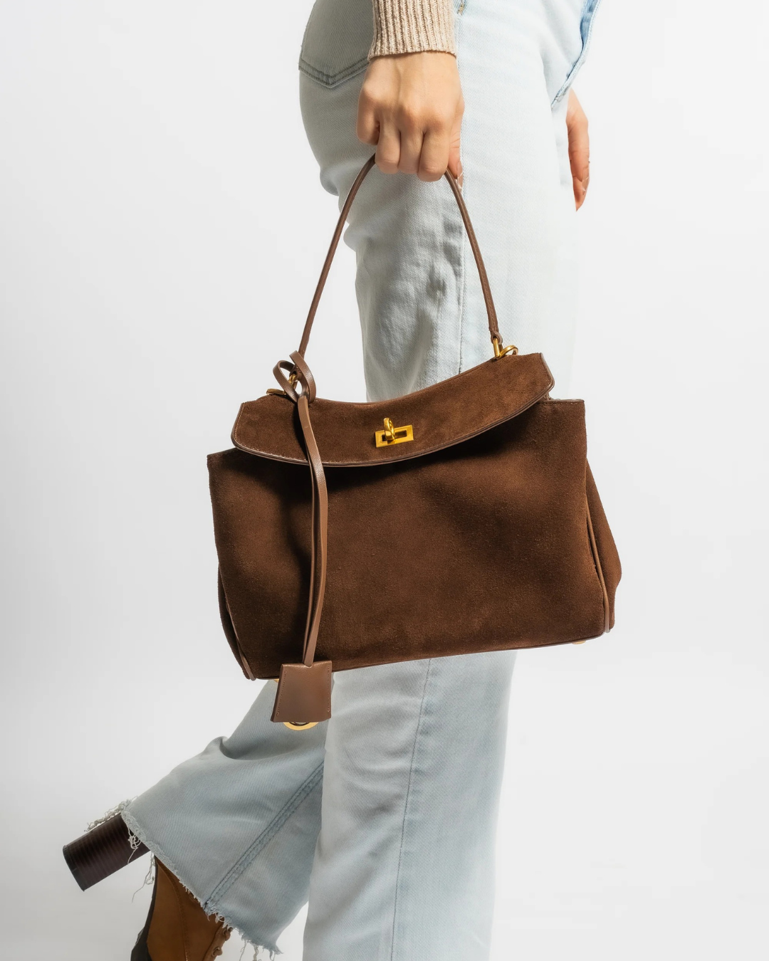 Bolso de mano con silueta esculpida para mujer