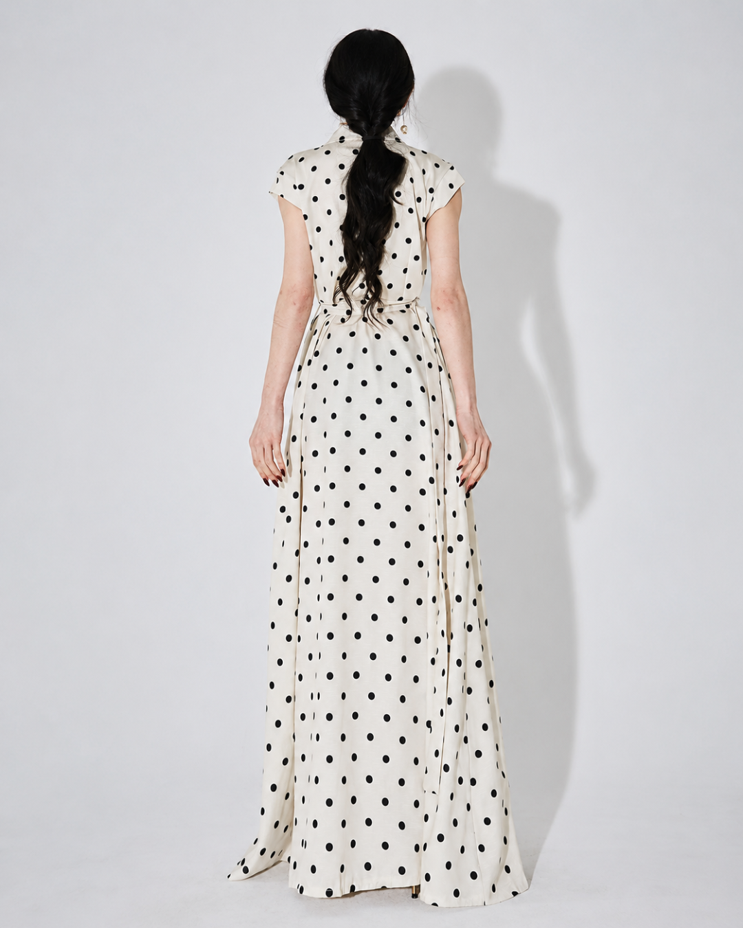 Vestido Largo Camisero de Puntos