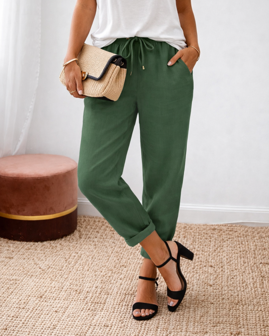 Pantalón Italia Casual de Algodón y Lino (Descuento en la 2da unidad)