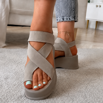 Sandalias de Plataforma con Tiras Cruzadas®