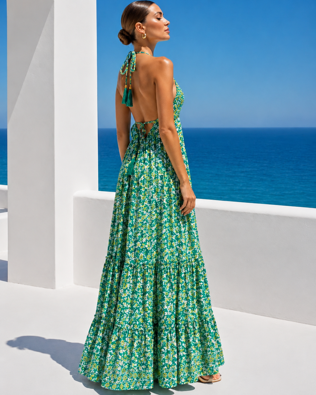 Vestido Largo Bohemio con Espalda Descubierta