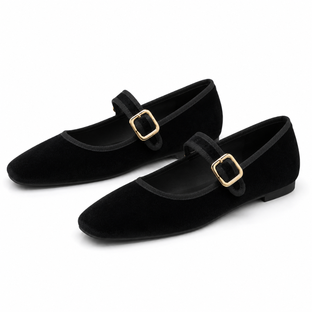 Bailarinas Mary Jane de Terciopelo