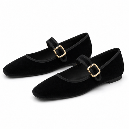 Bailarinas Mary Jane de Terciopelo