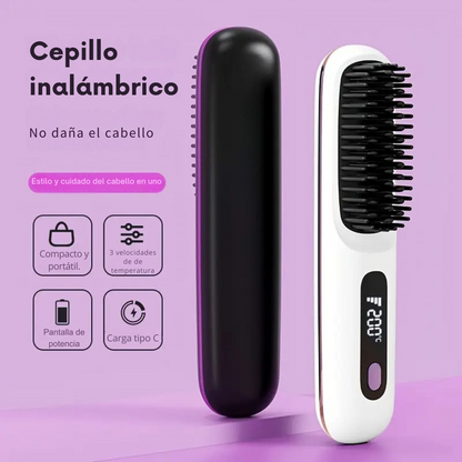 Cepillo inalámbrico con pantalla LCD y calefacción rapida®