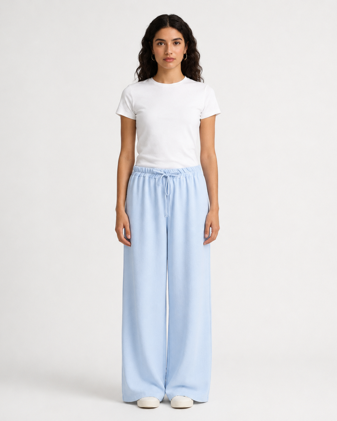 Pantalón Palazzo con Cintura Elástica