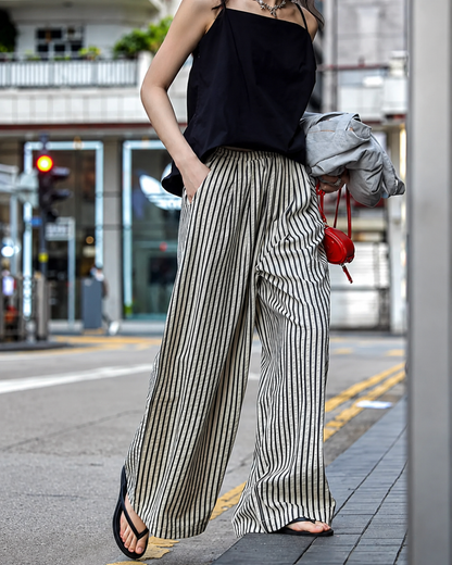 Pantalón Holgado de Rayas