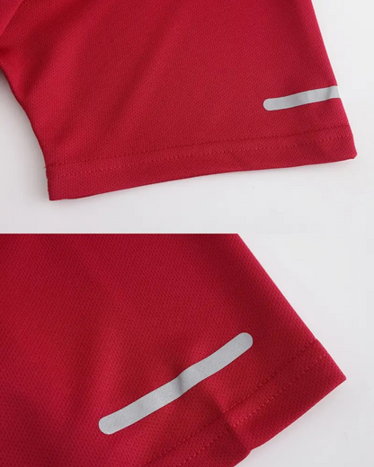 Camiseta deportiva elastica para hombre con cuello redondo