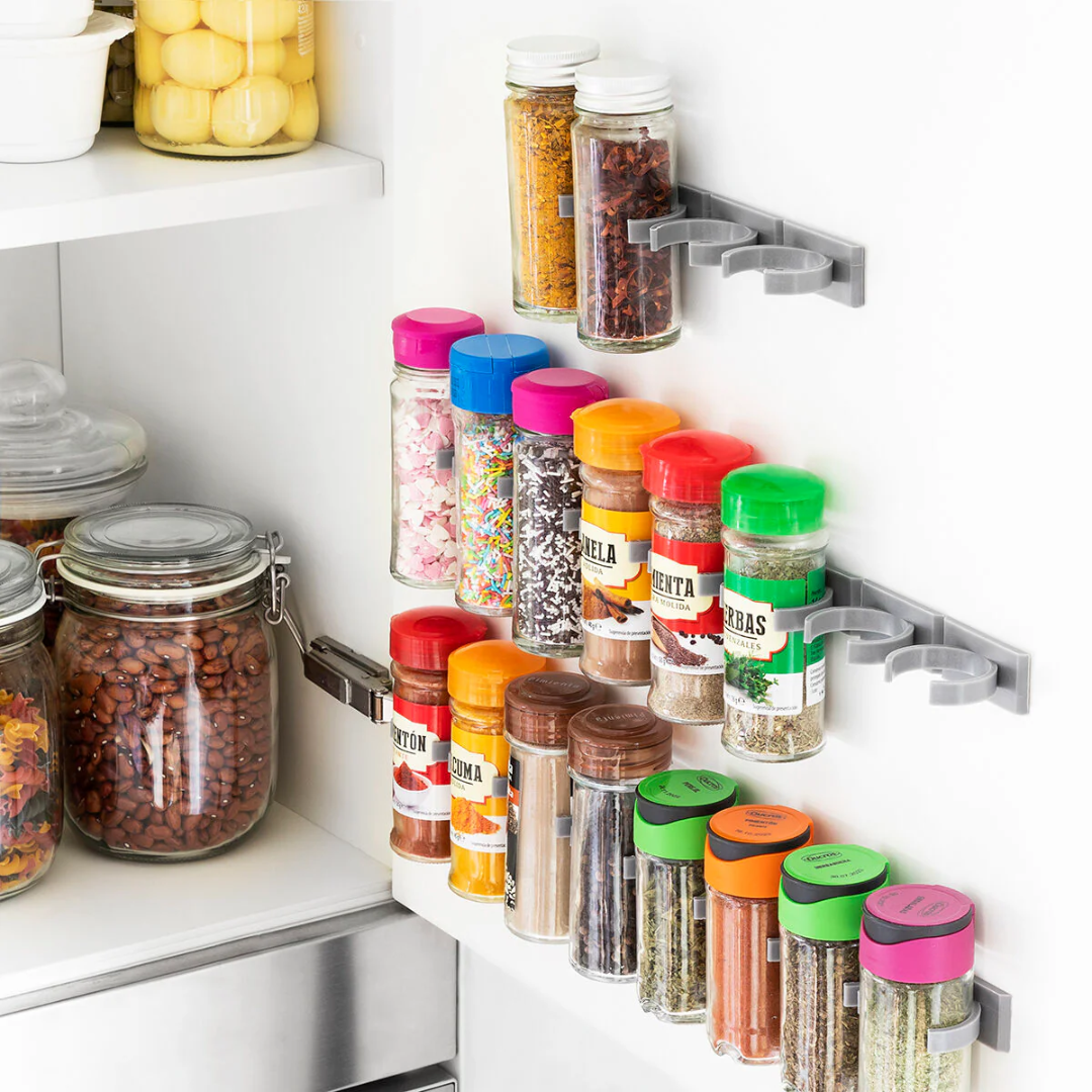 Organizador de Especias Adhesivo y Divisible para Cocina Moderna
