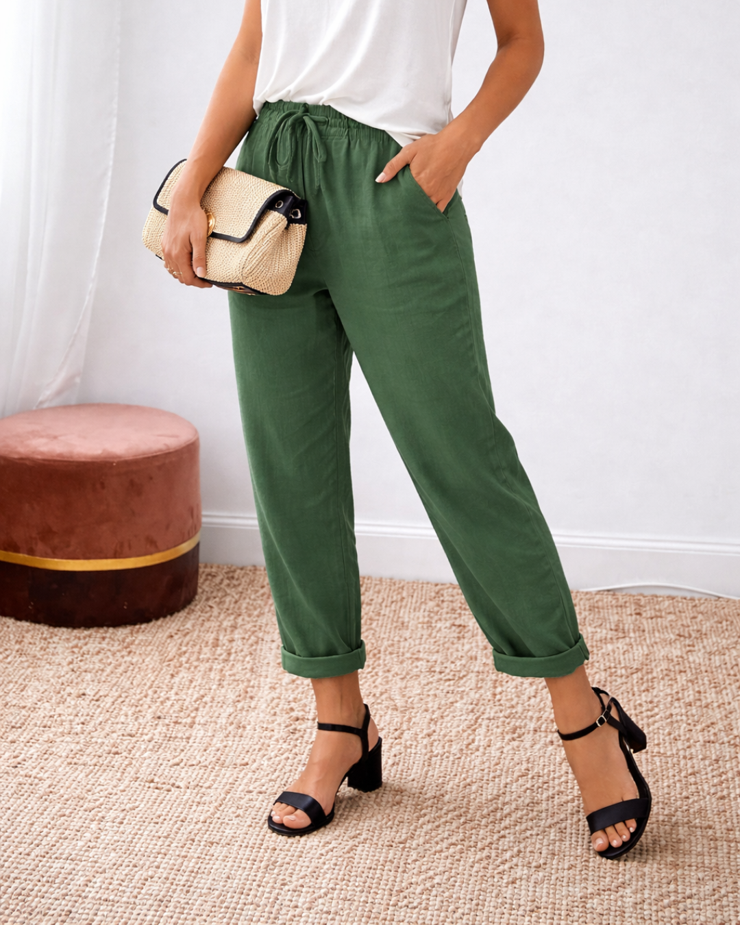 Pantalón Italia Casual de Algodón y Lino (Descuento en la 2da unidad)