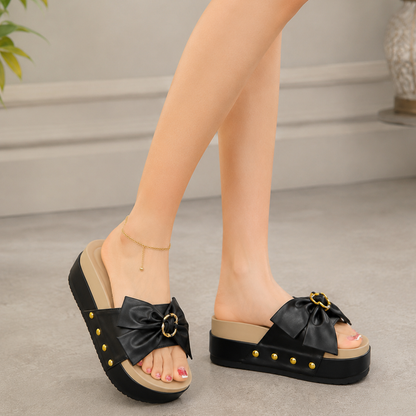 Sandalias de Plataforma con Lazo Decorativo®