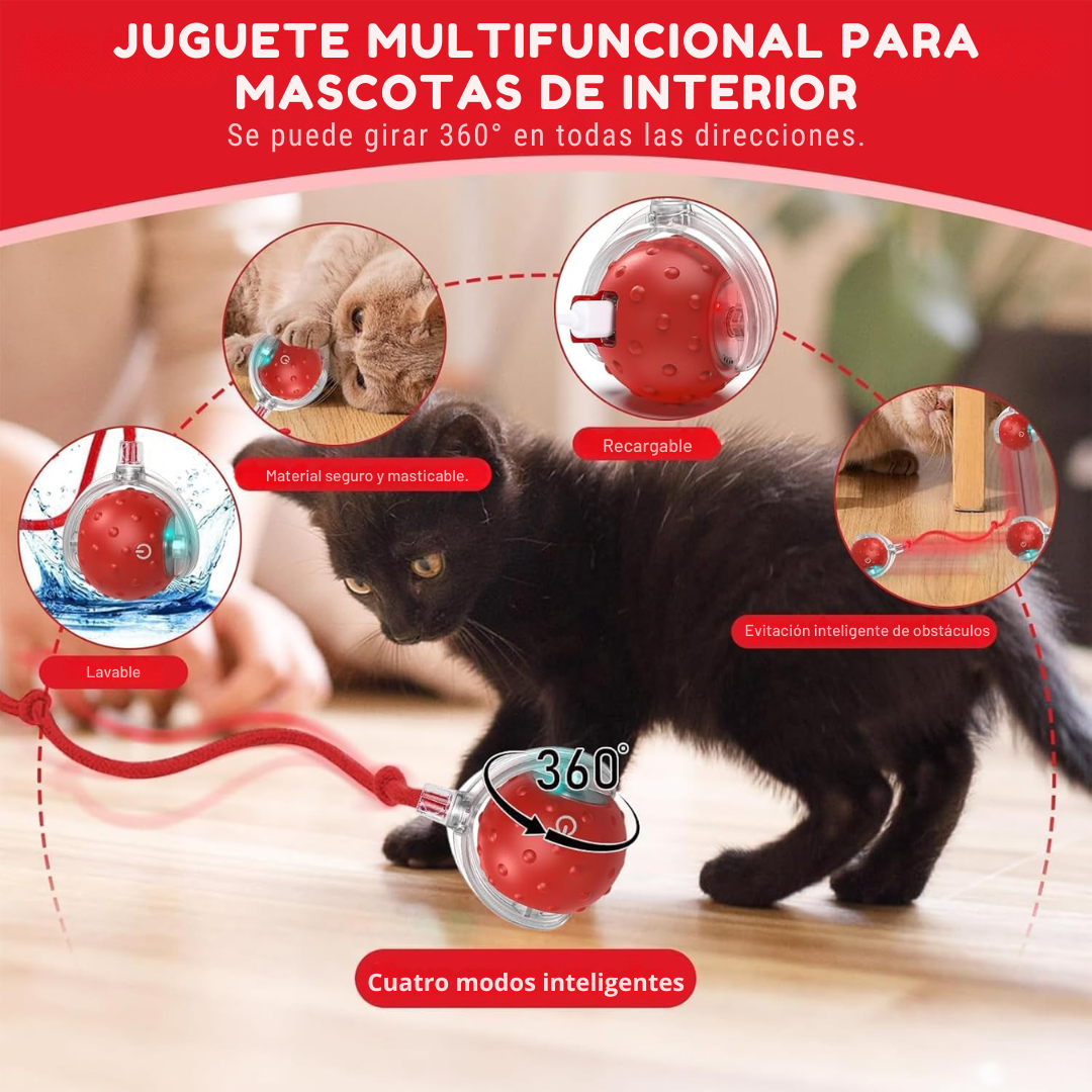 Pelota Interactiva para Mascotas Recargable para Horas de Diversión