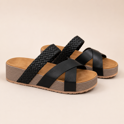Sandalias de Cuña con Tiras Cruzadas®