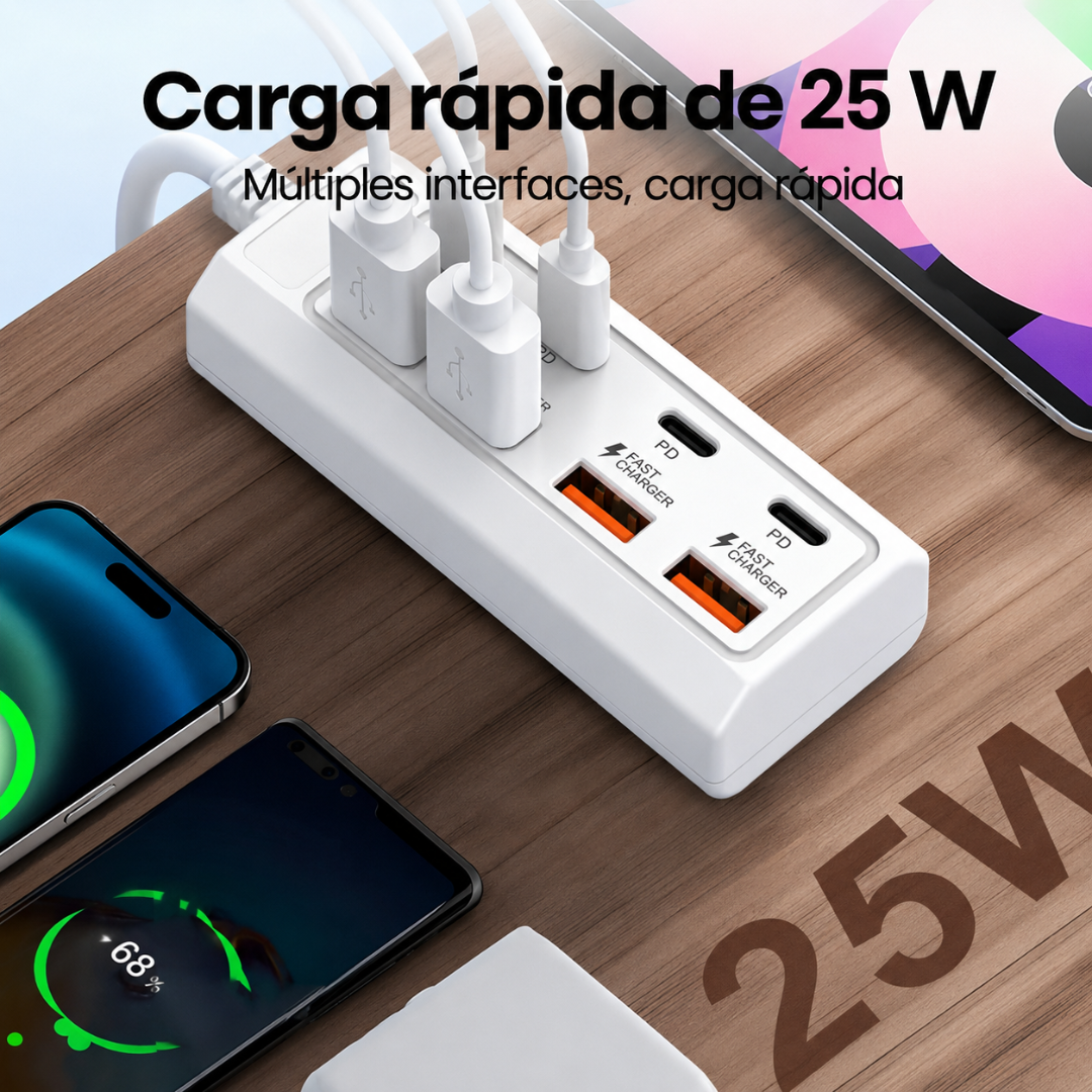 Concentrador de Carga Rápida 8 en 1®
