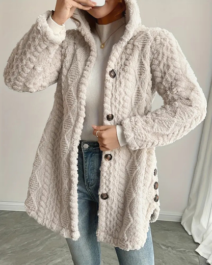 Abrigo con capucha larga para mujer®