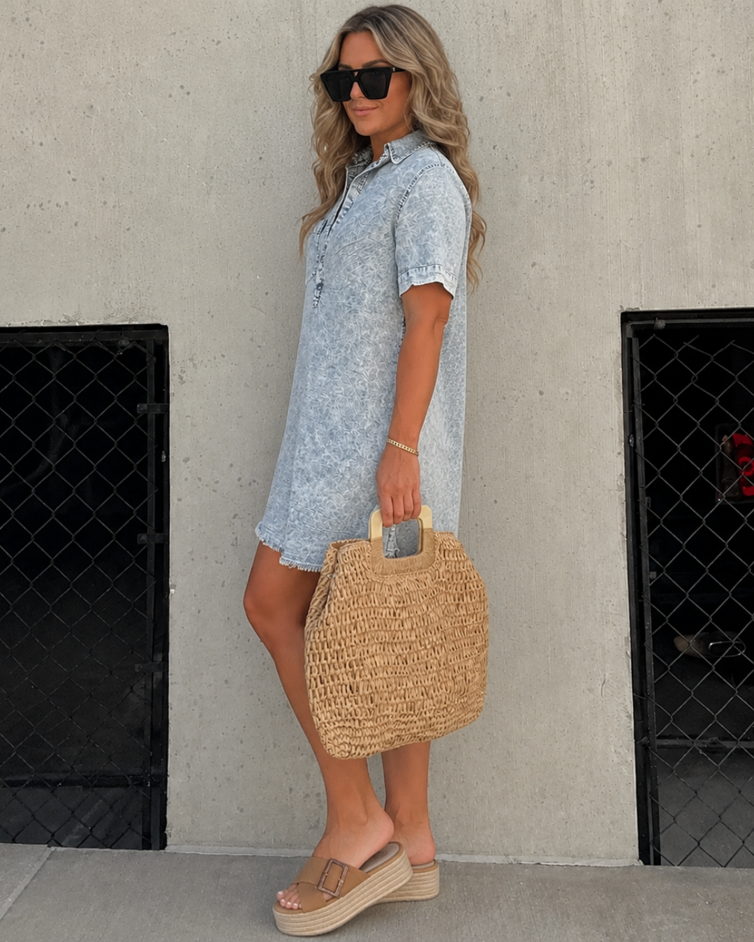 Vestido Camisero Desgastado