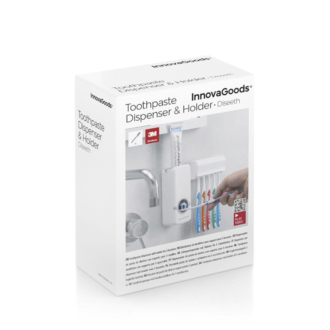 Dispensador de Pasta Dental con Soporte para Cepillos