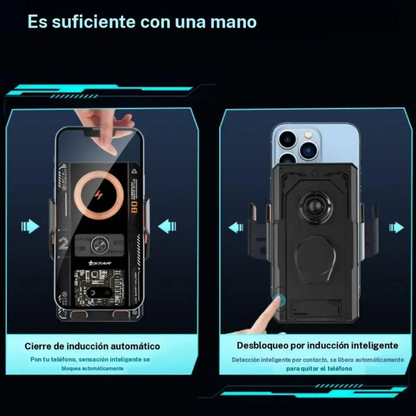 Cargador Inalámbrico para Coche de 15W con Sujeción Automática