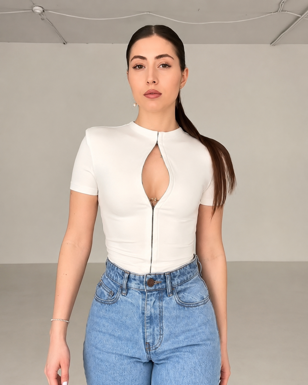 Top Estilo Corsé de Manga Corta®