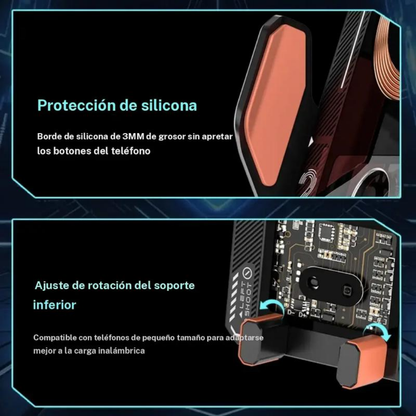 Cargador Inalámbrico para Coche de 15W con Sujeción Automática