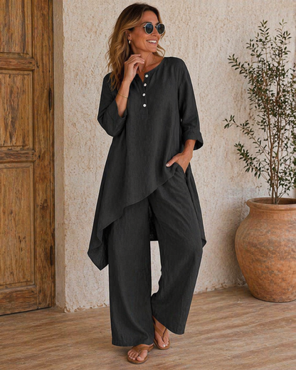 Conjunto Casual de Lino Estilo Natural®