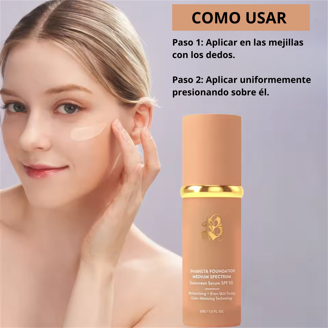 Base Líquida 4 en 1 con SPF 50 para una Piel Perfecta (OFERTA 2X1)