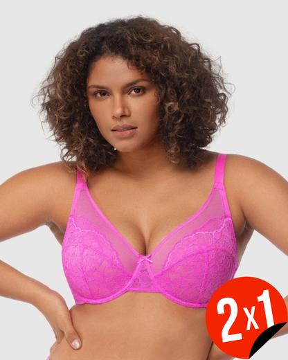 Sujetador de Encaje Floral con Aros (OFERTA 2X1)®