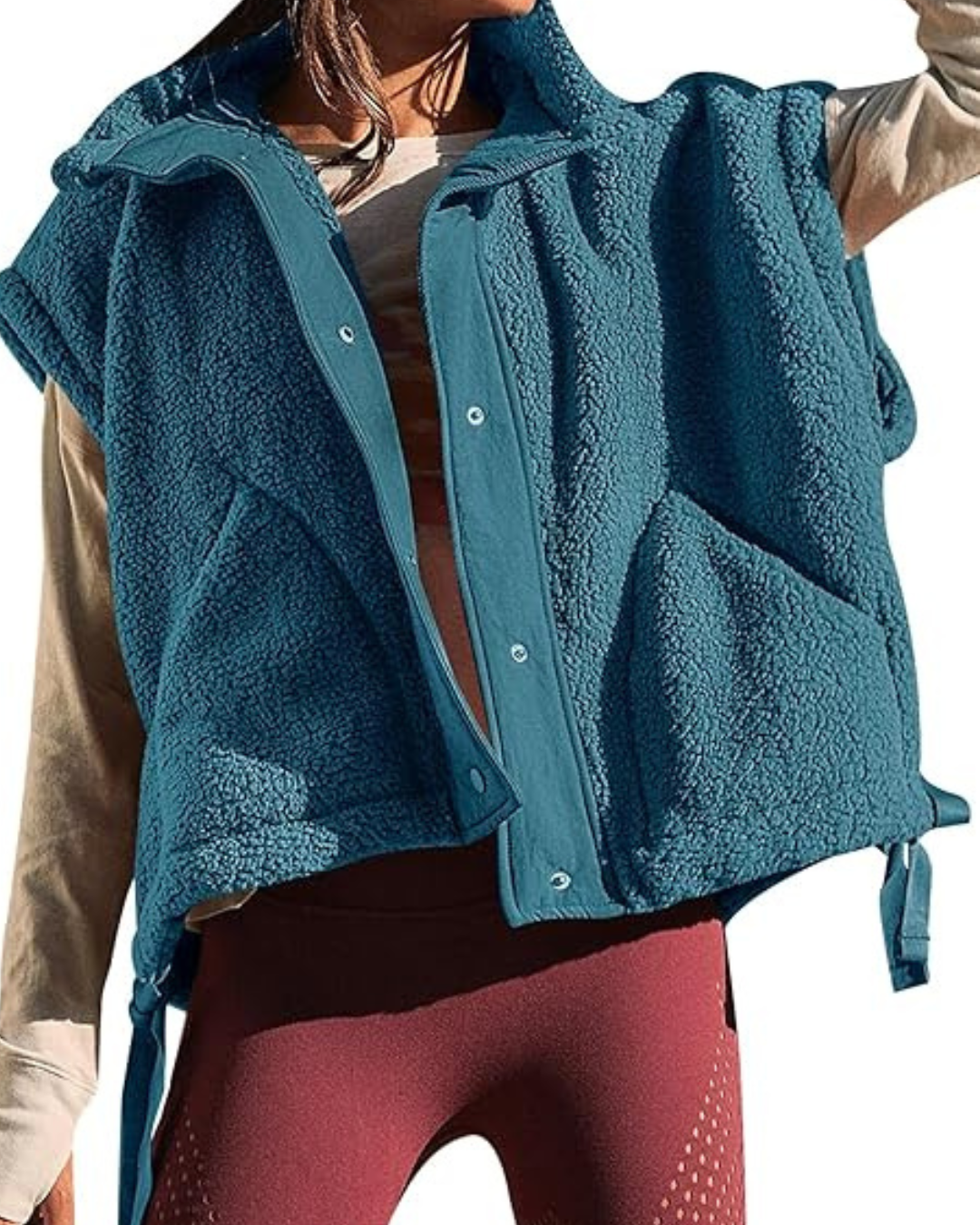 Chaleco de lana oversize sin mangas