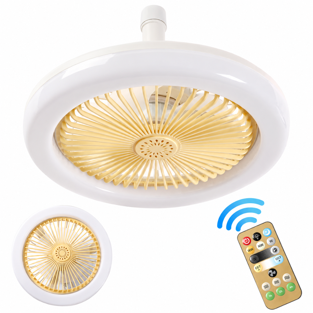 Lámpara y Ventilador 2 en 1 con Control Remoto