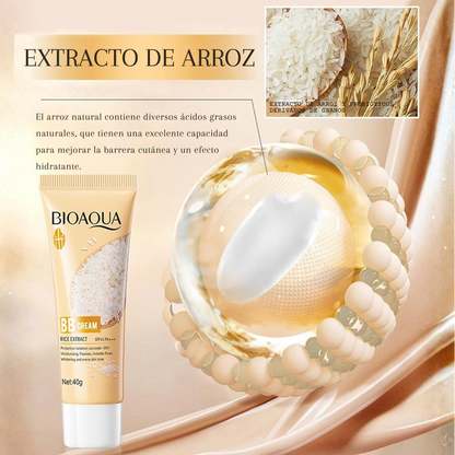 Base Facial con Extracto de Arroz con protección solar
