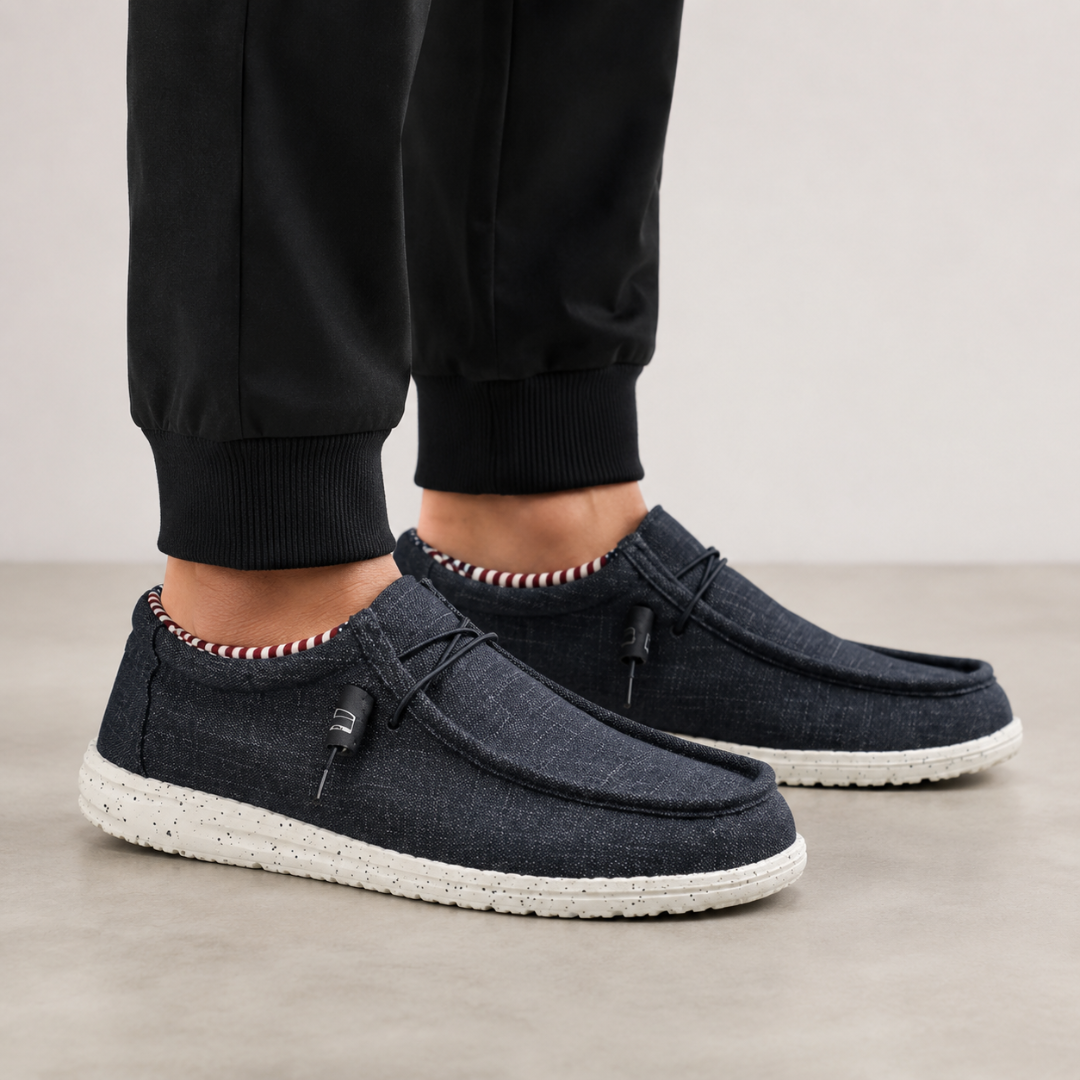Mocasines informales de tela con cordón elástico®