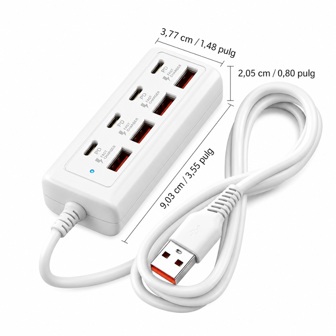 Concentrador de Carga Rápida 8 en 1®