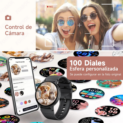 Smart watch con correa de malla de acero inoxidable tejida®