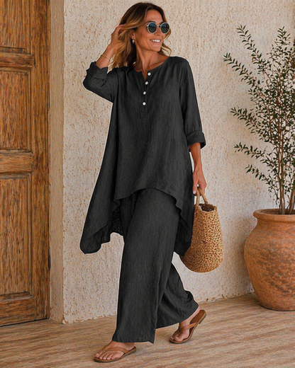 Conjunto Casual de Lino Estilo Natural®