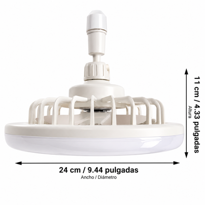 Lámpara y Ventilador 2 en 1 con Control Remoto