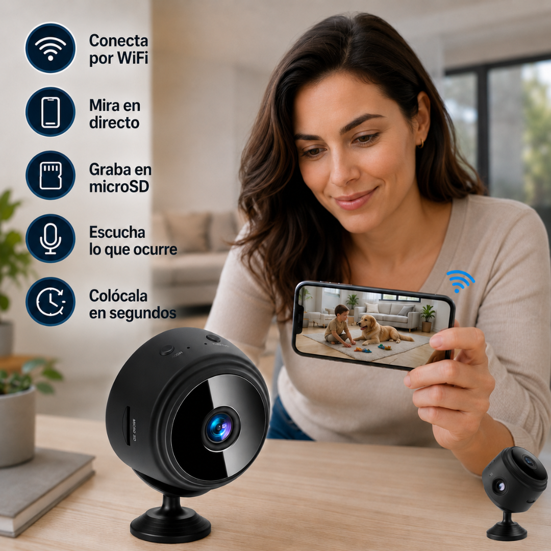 Mini Cámara WiFi de Vigilancia para el Hogar