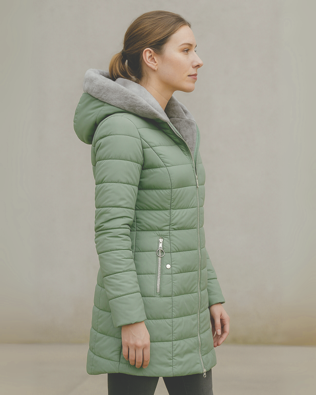 Abrigo de invierno con forro polar para mujer®