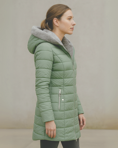 Abrigo de invierno con forro polar para mujer®