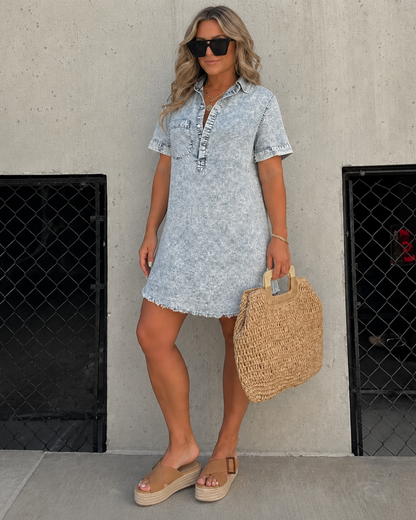 Vestido Camisero Desgastado
