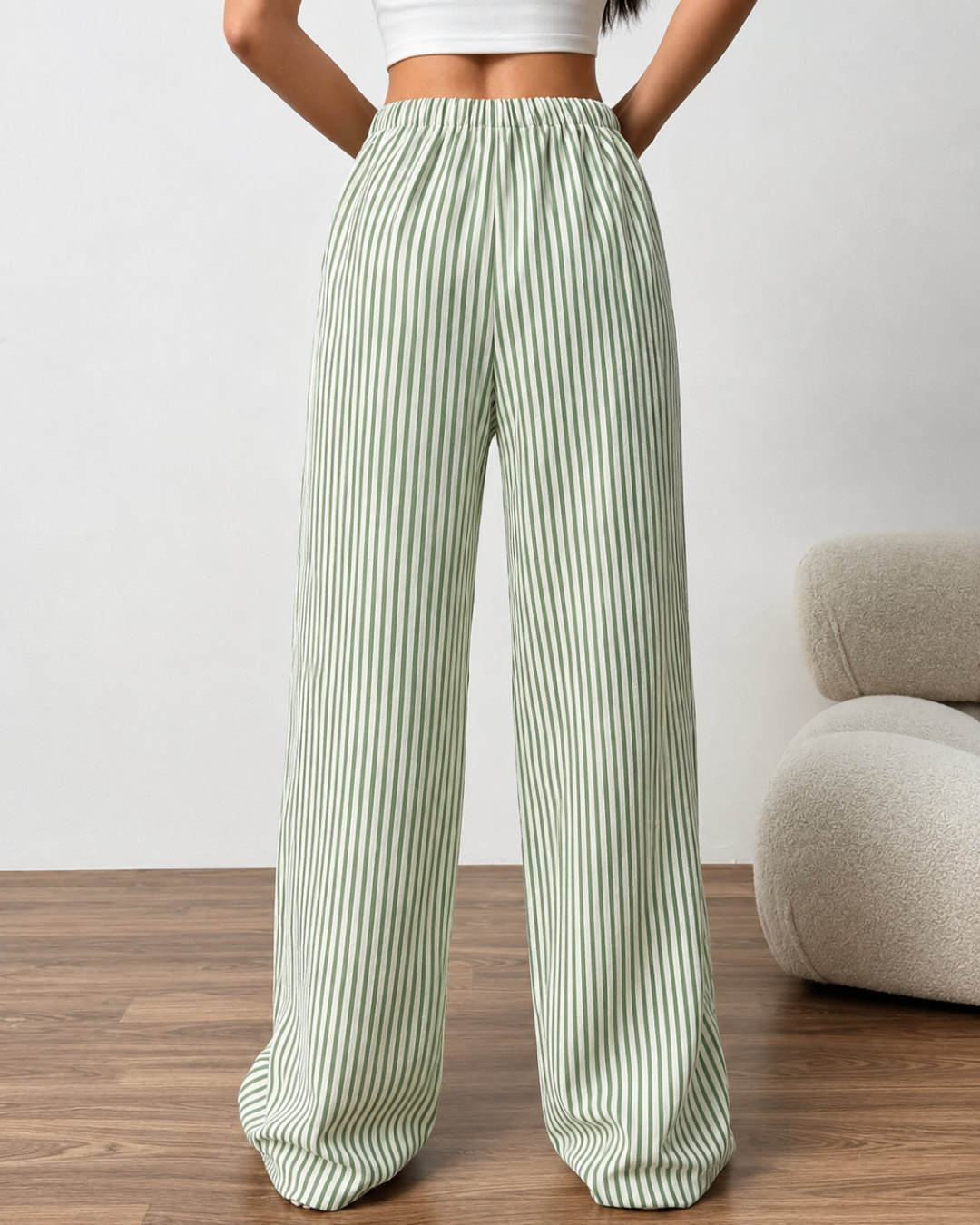 Pantalón Holgado de Rayas