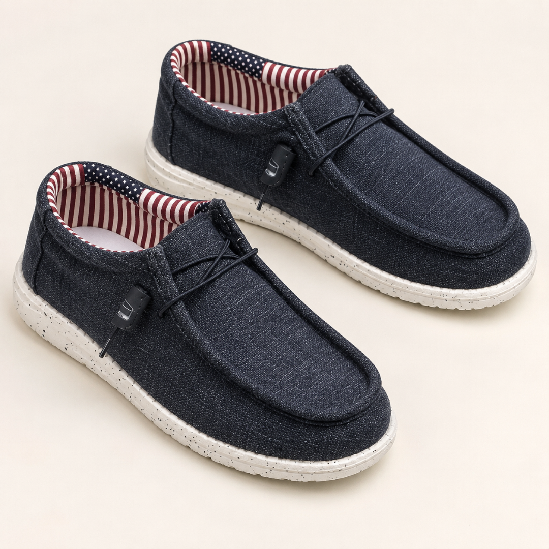 Mocasines informales de tela con cordón elástico®