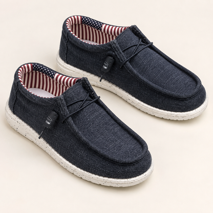 Mocasines informales de tela con cordón elástico®