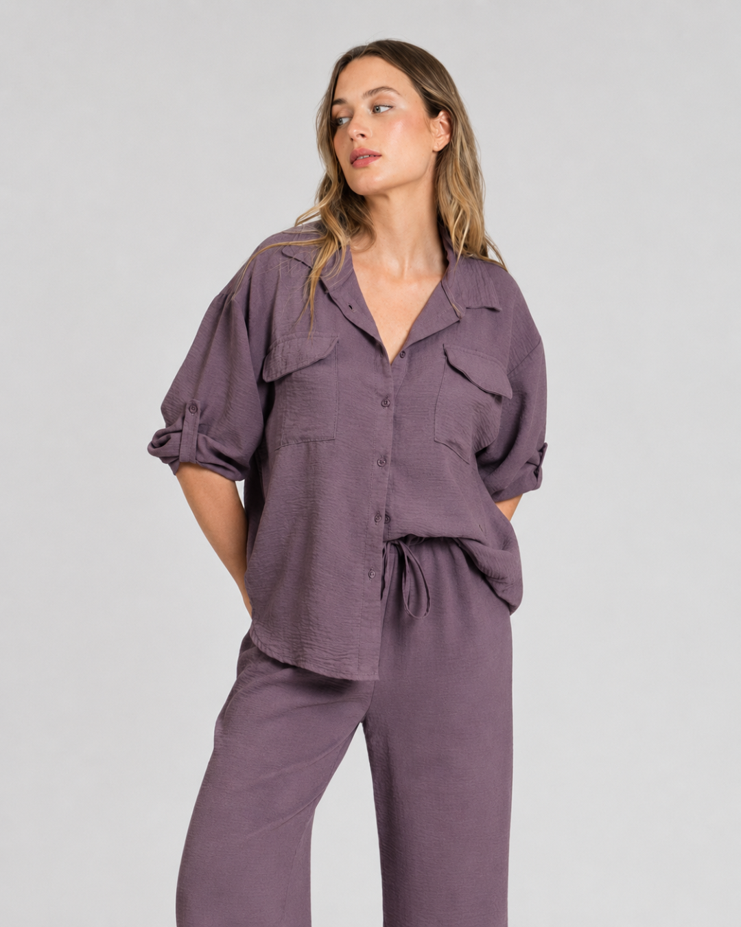 Conjunto de Corte Holgado con Tela Texturizada®