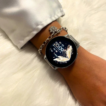 Smart watch con correa de malla de acero inoxidable tejida®