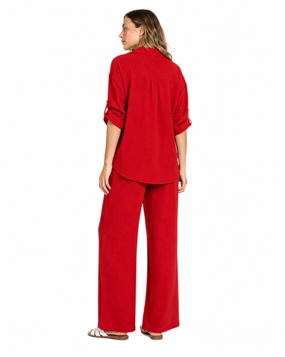 Conjunto de Corte Holgado con Tela Texturizada®