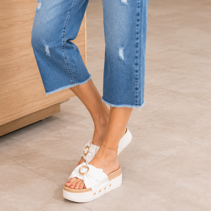Sandalias de Plataforma con Lazo Decorativo®