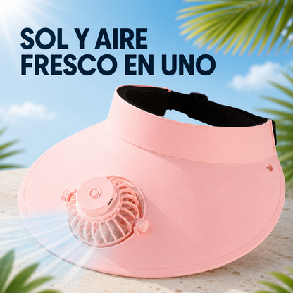 Visera Solar con Ventilador USB — Frescor inmediato bajo el sol sin llevar las manos ocupadas®