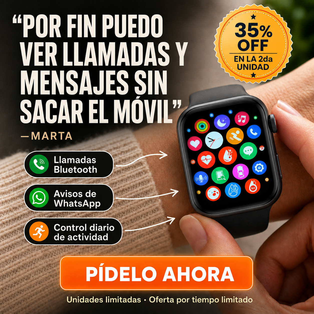 Smart Watch X10 Pro Max – controla llamadas, notificaciones y actividad diaria desde tu muñeca®