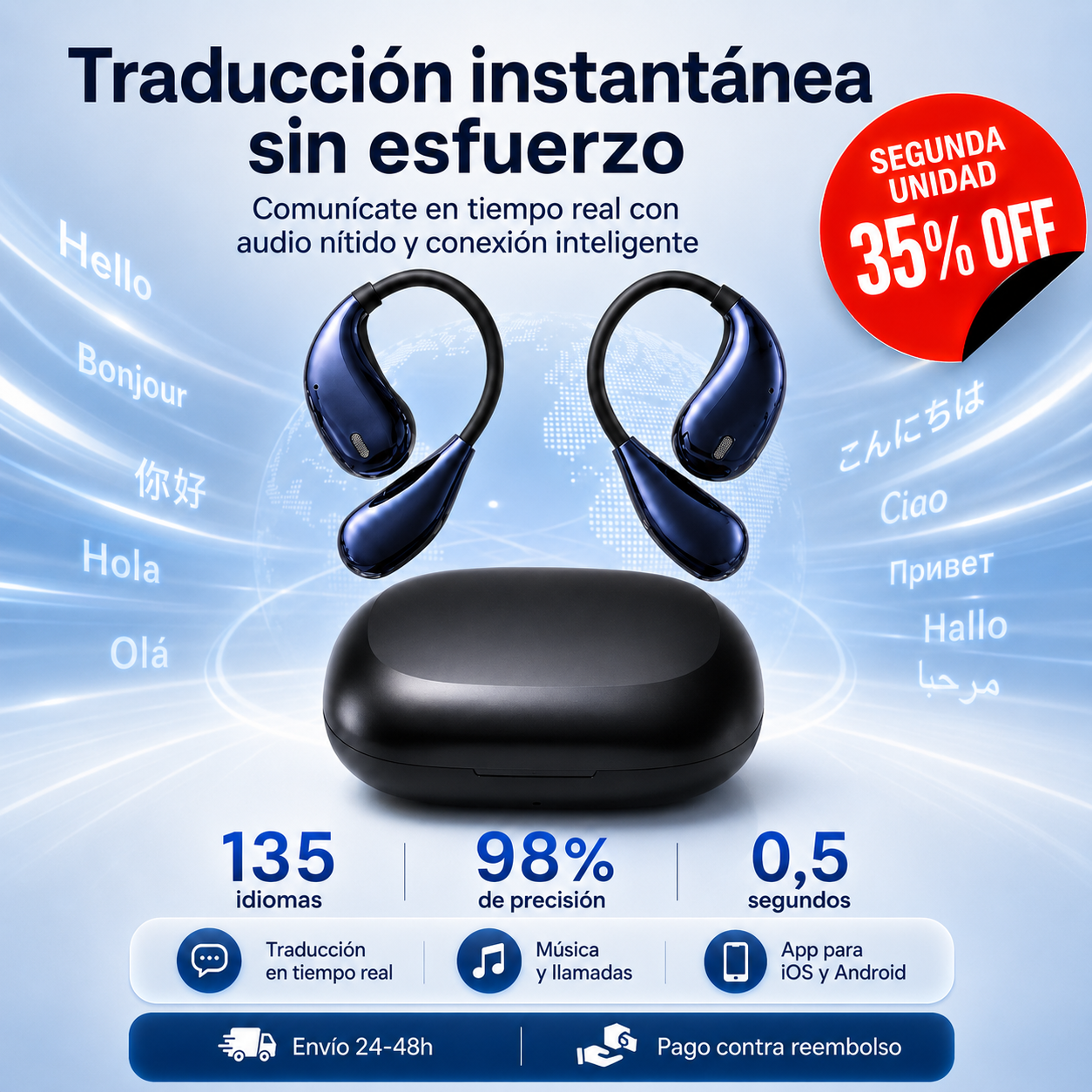 Auriculares Inteligentes de Traducción Instantánea