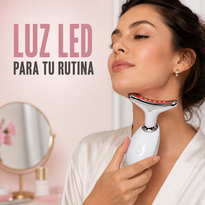 Masajeador Facial y de Cuello - Tecnologia LED 7 colores